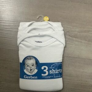 Gerber White Baby T-Shirts 3-Pack